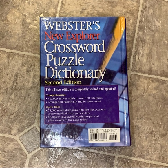 Webster’s New Explorer Crossword Puzzle Dictionary Second Edition Hardback Book - Picture 4 of 11